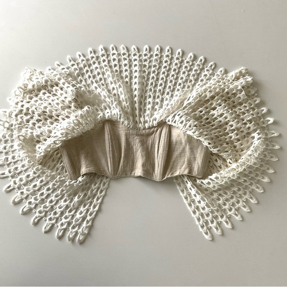 Stone Cold Fox Holly Tube Top White Chain Lace Off-Shoulder Top Size 1 (juniors) - Picture 8 of 9